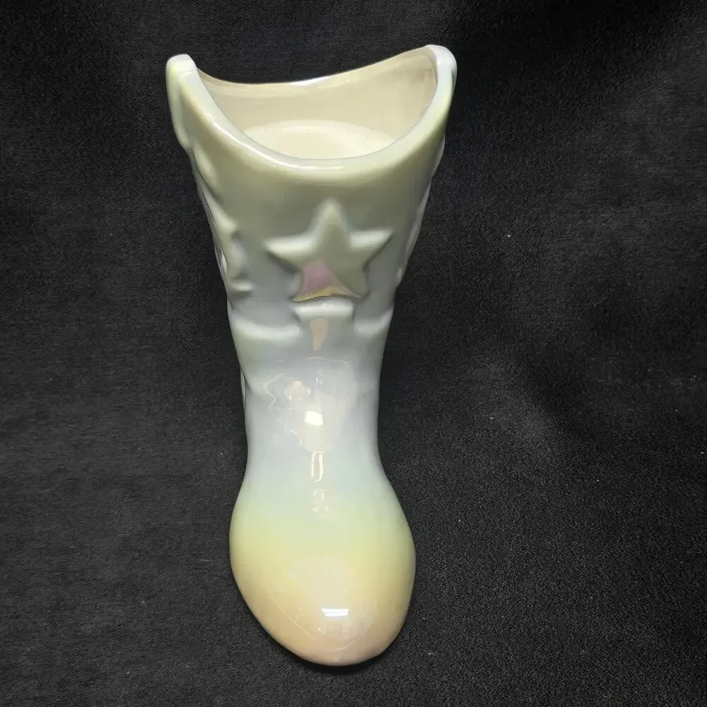 Iridescent Cowgirl Boot Scented Candle Apple Blossom Lilac & Jasmine 6.2 oz